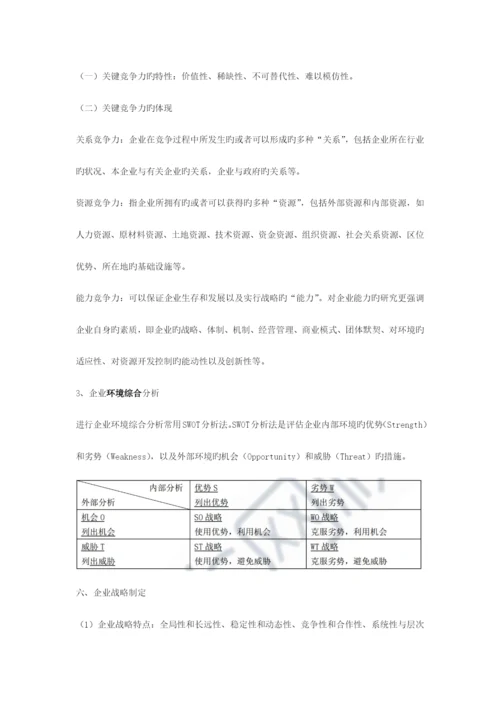 2023年高级经济师工商管理考点.docx