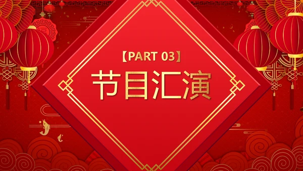 开门红喜庆灯笼新春年会通用PPT模板
