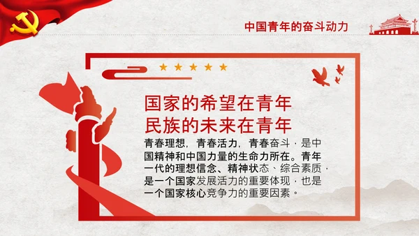 共青团青年学习共产党成立100周年讲话PPT