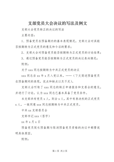 支部党员大会决议的写法及例文 (3).docx