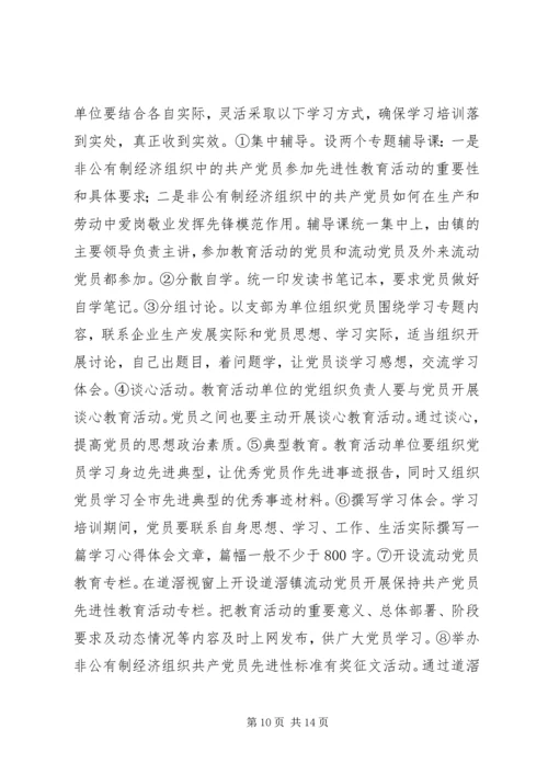 非公有制经济和流动党员保先实施方案(1).docx