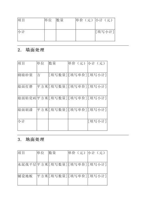 江津装修新房报价单