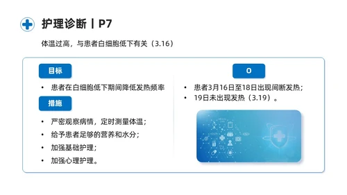 蓝色商务简约骨髓抑制的护理查房培训课件模板
