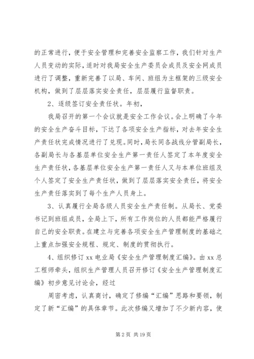 电业局上半年安全工作总结与下半年工作计划.docx
