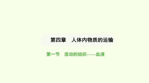 第四单元-第四章-第一节-流动的组织——血液课件-2024-2025学年七年级生物下学期人教版(20