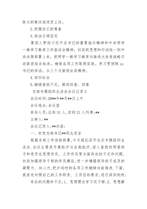 支部专题组织生活会会议记录.docx