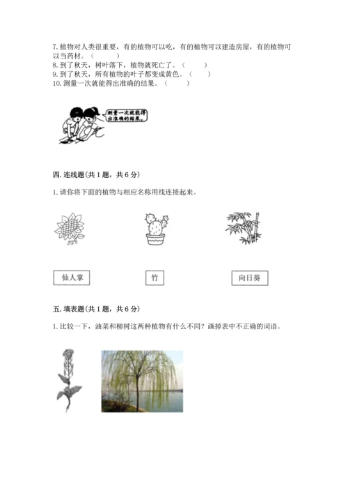 教科版小学一年级上册科学期末测试卷附参考答案（研优卷）.docx