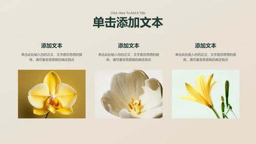 绿色极简植物通用PPT演示模板
