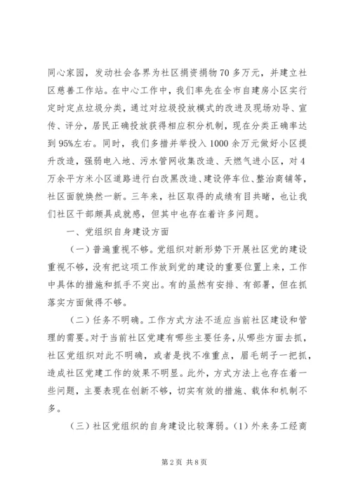 社区党组织巡察汇报材料.docx