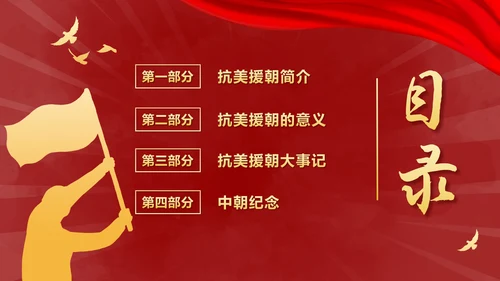 抗美援朝胜利纪念日ppt模板