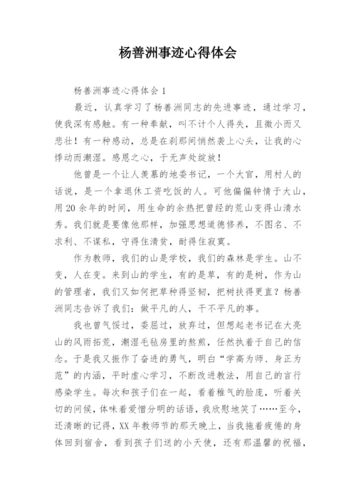 杨善洲事迹心得体会.docx