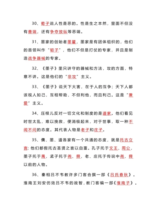 八年级语文下册《经典常谈》常考填空道及选择题.docx