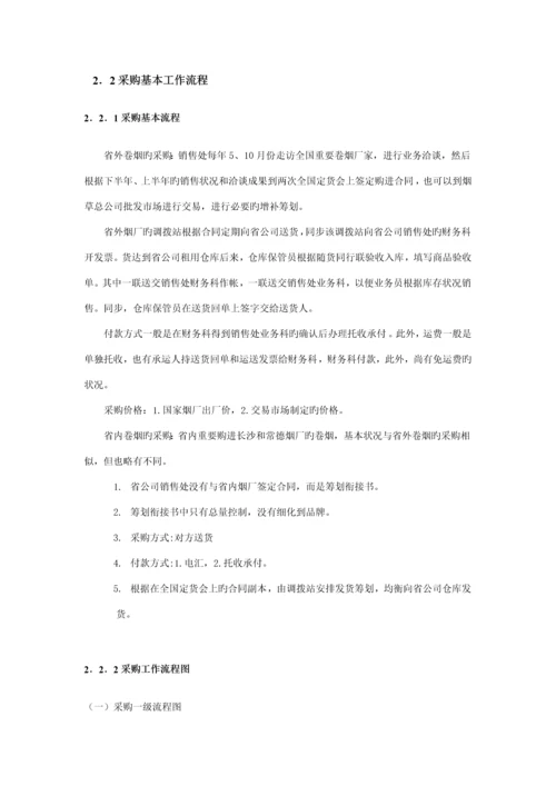 湖南烟草公司营销标准流程调查汇总报告.docx