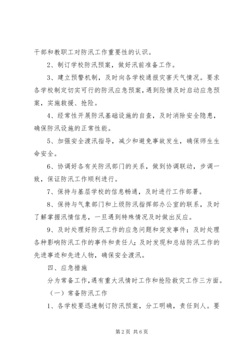 乡镇校区防汛应急预案.docx