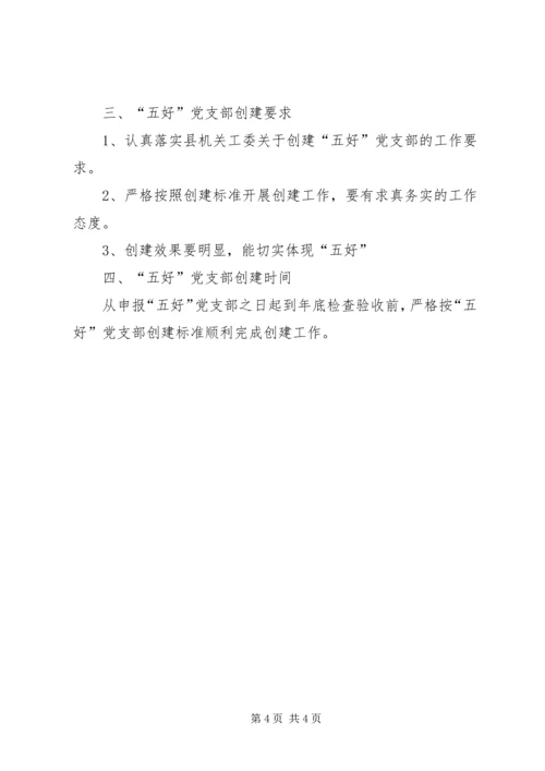 五好党支部实施方案.docx