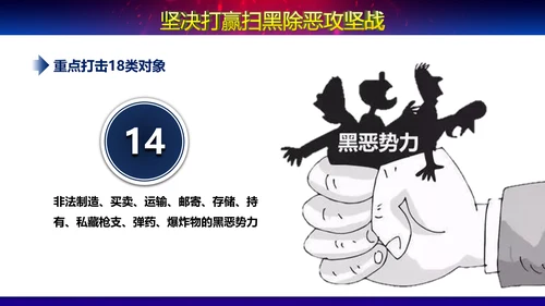 扫黑除恶党政党风党纪宣传教学PPT模板
