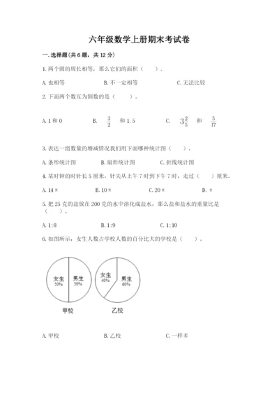 六年级数学上册期末考试卷附答案【典型题】.docx