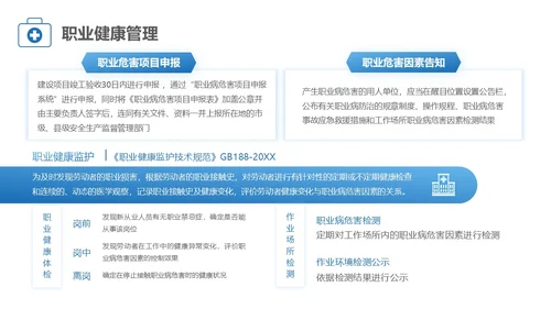 蓝色简约风职业健康管理培训PPT职业健康培训