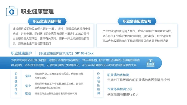 蓝色简约风职业健康管理培训PPT职业健康培训