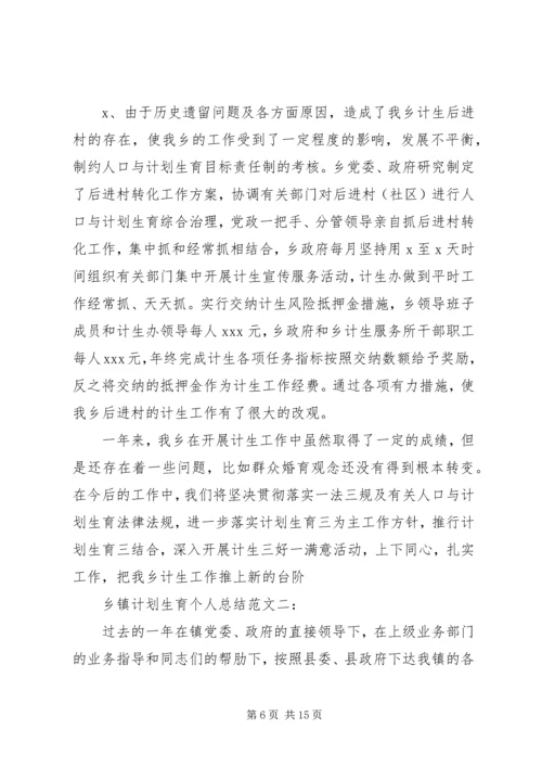 乡镇计划生育个人总结范文3篇.docx