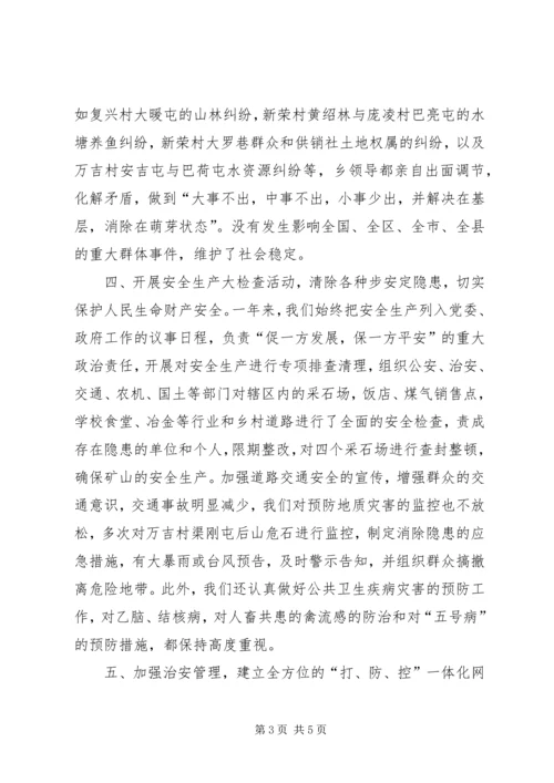 乡镇社会治安综合治理年度年度工作总结.docx