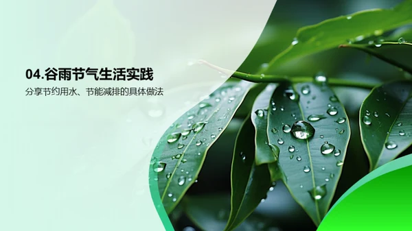 谷雨节气与环保生活