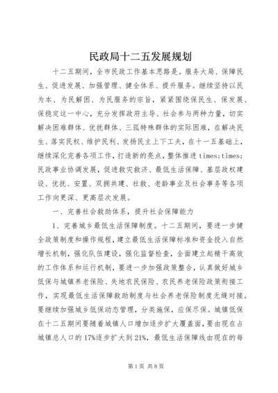 民政局十二五发展规划 (2).docx