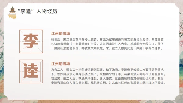 《水浒传》黑旋风李逵通用PPT模板
