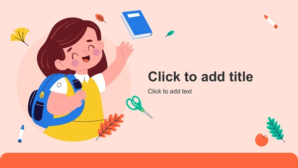 橙色卡通风教育培训PPT主题