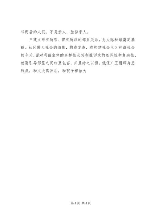社区和谐邻里关系建设心得体会 (6).docx