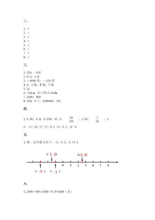 北京版数学小升初模拟试卷及完整答案（各地真题）.docx