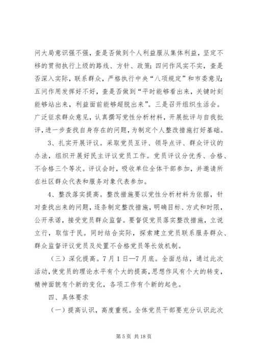 关于在全体党员中开展“学党章强党性”活动的方案.docx