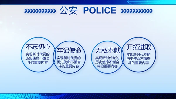 蓝色大气公安科技信息化建设年年终总结动态PPT