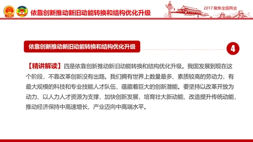 党政大气关注民生聚焦两会党课培训PPT