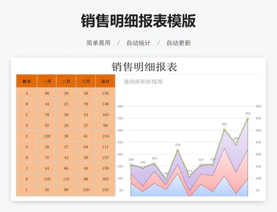 销售明细报表模版