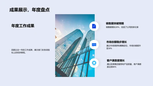 年度部门述职报告PPT模板