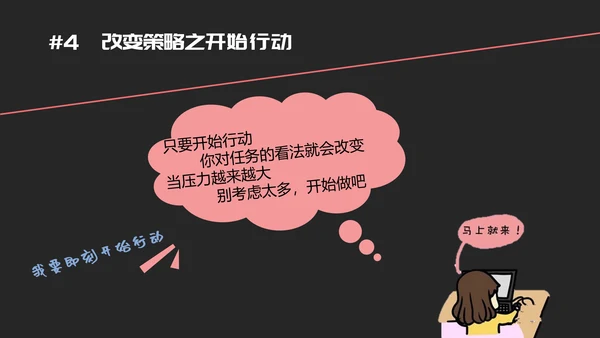 克服战胜拖延症读书笔记PPT模板
