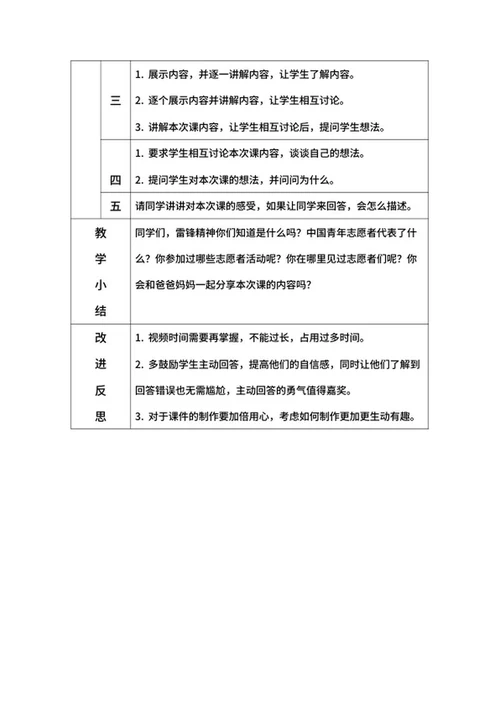 学雷锋树新风中国青年志愿者服务日带内容word模板