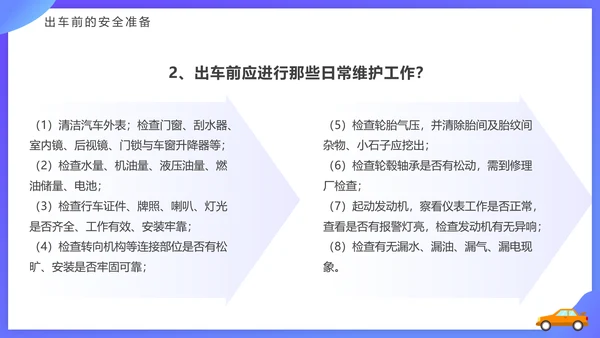 驾驶员行车安全知识培训课件PPT模板