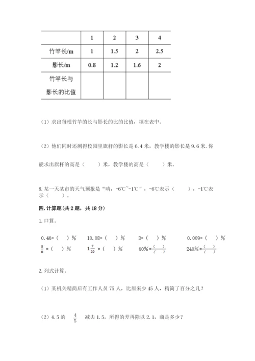 六年级下册数学期末测试卷及答案【精选题】.docx