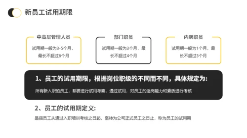 新员工入职与试用期管理办法公司管理通用PPT模板