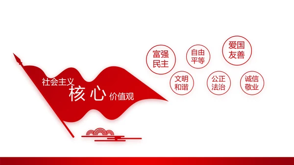 红色简约党员干部学习党政通用PPT动态模板