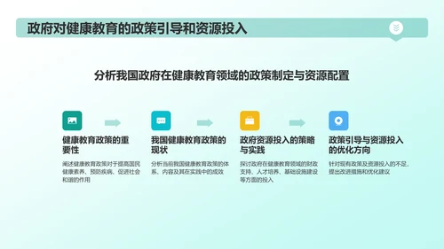 绿色3D风健康教育PPT模板