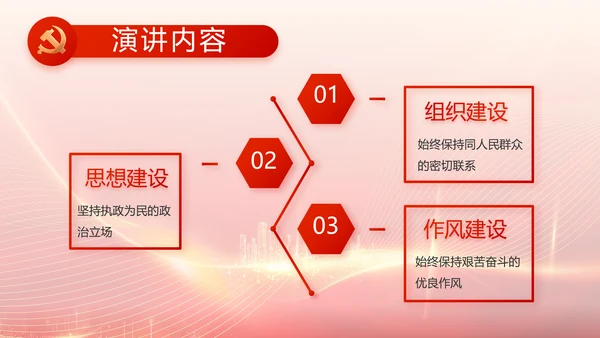 红色党建新时代文明实践中心PPT动态模板