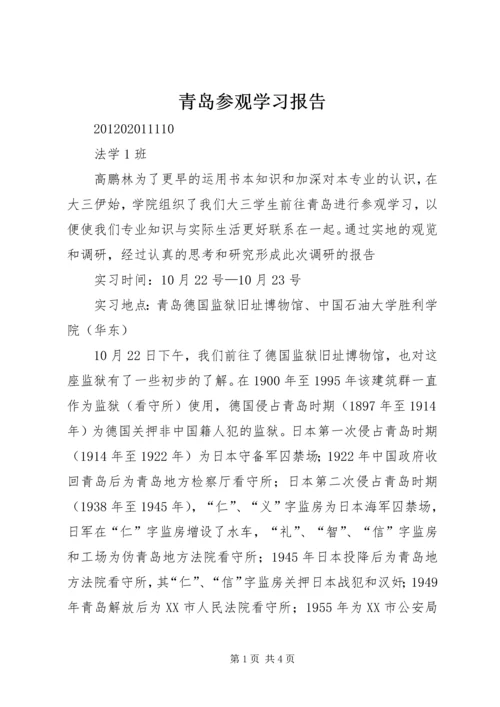 青岛参观学习报告.docx