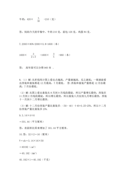 六年级小升初数学解决问题50道【各地真题】.docx
