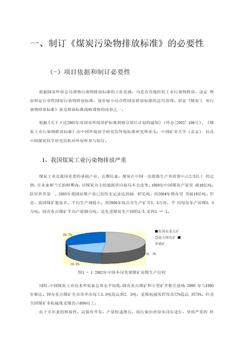 煤炭工业污染物排放控制标准制定精品