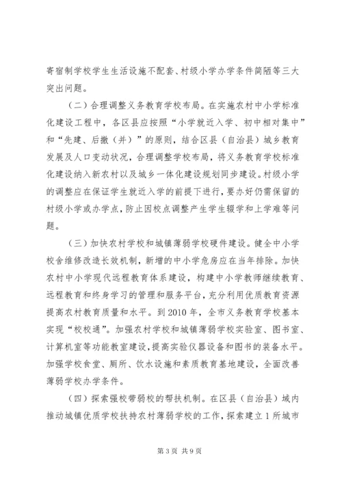 推进义务教育均衡发展意见.docx