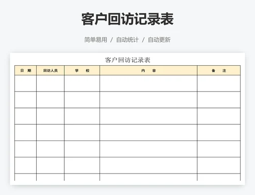 客户回访记录表