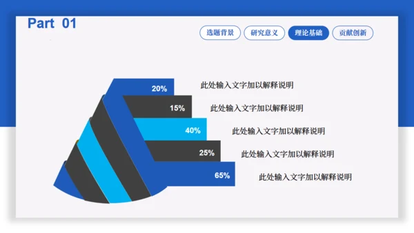 蓝色简约论文答辩通用PPT课件模板